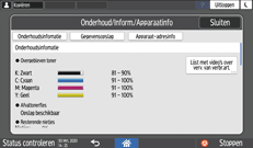 Afbeelding van bedieningspaneel