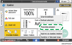 Afbeelding van bedieningspaneel