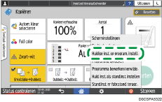 Afbeelding van bedieningspaneel