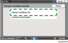 Afbeelding van bedieningspaneel