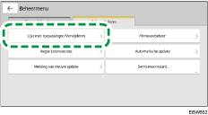 Afbeelding van bedieningspaneel