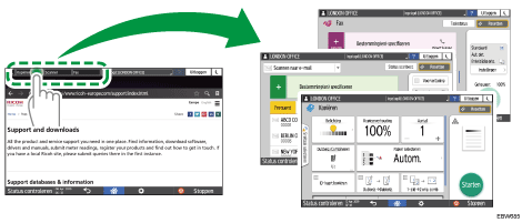 Afbeelding van bedieningspaneel