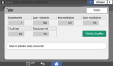 Afbeelding van bedieningspaneel
