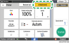 Afbeelding van bedieningspaneel