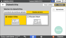 Afbeelding van bedieningspaneel