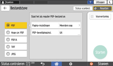Afbeelding van bedieningspaneel