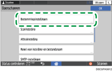 Afbeelding van bedieningspaneel