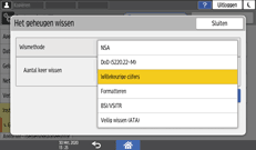 Afbeelding van bedieningspaneel