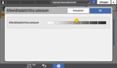 Afbeelding van bedieningspaneel