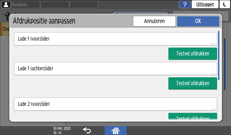 Afbeelding van bedieningspaneel