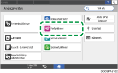 Bild på användarpanelens skärm