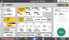 Bild på användarpanelens skärm