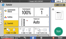 Bild på användarpanelens skärm