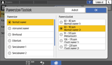 Bild på användarpanelens skärm