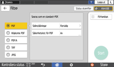 Bild på användarpanelens skärm