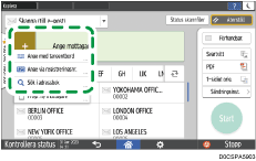 Bild på användarpanelens skärm