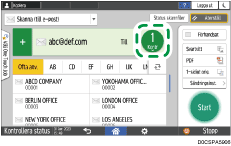 Bild på användarpanelens skärm
