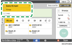 Bild på användarpanelens skärm