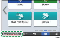 Bild på användarpanelens skärm