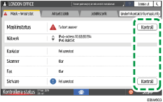 Bild på användarpanelens skärm