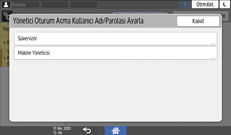İşletim paneli ekran görseli