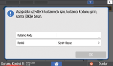 İşletim paneli ekran görseli