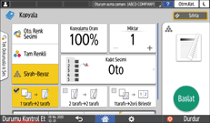İşletim paneli ekran görseli