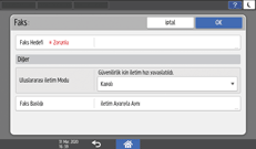İşletim paneli ekran görseli