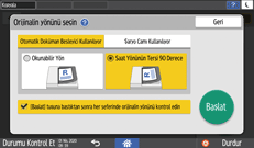 İşletim paneli ekran görseli