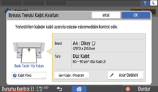 İşletim paneli ekran görseli