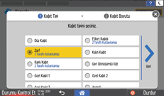 İşletim paneli ekran görseli