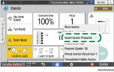 İşletim paneli ekran görseli