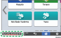 İşletim paneli ekran görseli