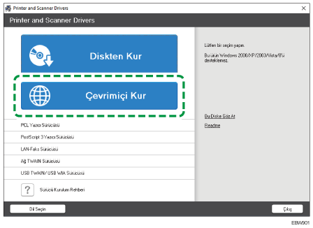 Sürücü yükleyici görseli