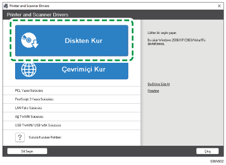 Sürücü yükleyici görseli