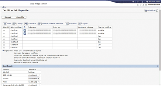 Il·lustració de la pantalla del navegador web