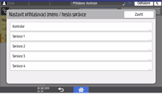 Ilustrace ovládacího panelu