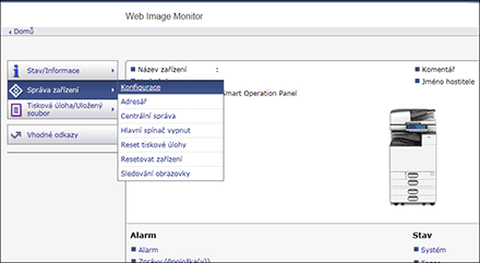 Ilustrace obrazovky webového prohlížeče