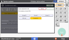 Ilustrace ovládacího panelu