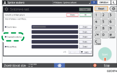 Ilustrace ovládacího panelu