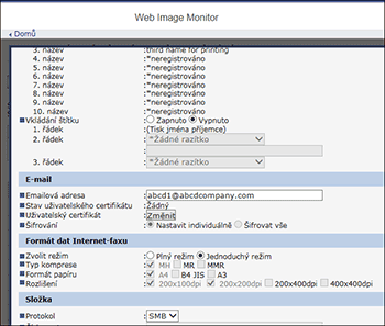 Ilustrace obrazovky webového prohlížeče