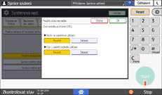 Ilustrace ovládacího panelu