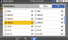 Ilustrace ovládacího panelu