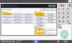 Ilustrace ovládacího panelu