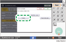 Ilustrace ovládacího panelu