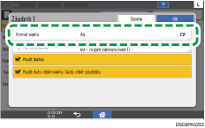 Ilustrace ovládacího panelu