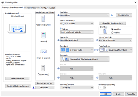 Ilustrace obrazovky ovladače