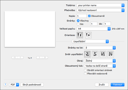 Ilustrace obrazovky ovladače
