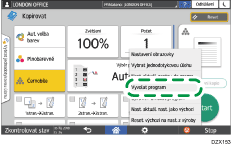 Ilustrace ovládacího panelu