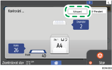 Ilustrace ovládacího panelu